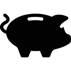 Simple vector icon piggy bank