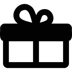 Simple vector icon gift box