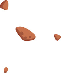 Cartoon meat product. Chicken, sausage and sausages. Steak, pork bacon and rib vector icon. Steak chicken, sausage and bacon, product ingredient illustration on white background