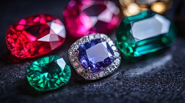 Close-up of a sapphire ruby