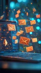 Email marketing concept, Direct selling project in customer list business for email - obrazy, fototapety, plakaty
