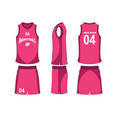 Basketball jersey set template collection.