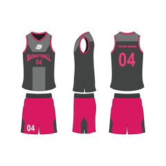 Basketball jersey set template collection.
