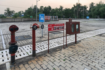 Fire hydrant system at Decathlon, Uluberia, Howrah, India.