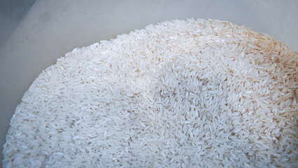 Natural white rice. white rice background