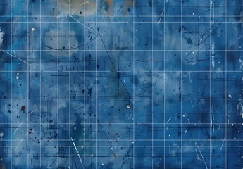 Blue Grid Paper Blueprint Background Texture