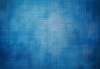 Blue Paper Blueprint Background With Grid Texture