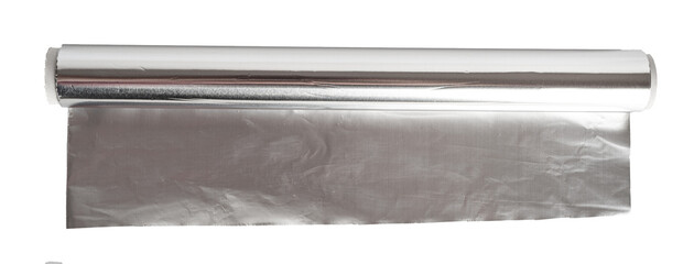 Aluminum Foil Torn Paper Edge Isolated, Wrinkled Aluminium Paper Pattern, Crumpled Tin Material...