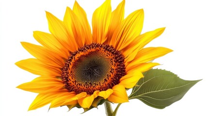 Obraz premium Sunflower on white.