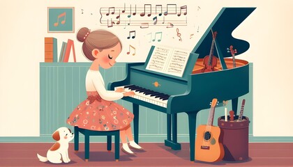 musician playing the piano