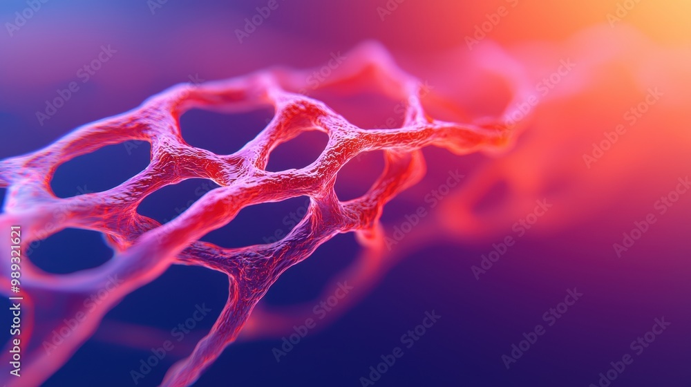 Poster abstract representation of delicate cellular structure