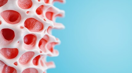 Fototapeta premium Close-Up of Porous Bone Structure and Background