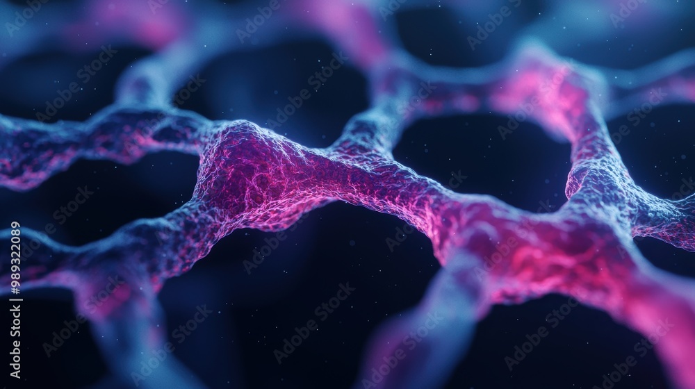 Aufkleber abstract digital network with colorful depth effects