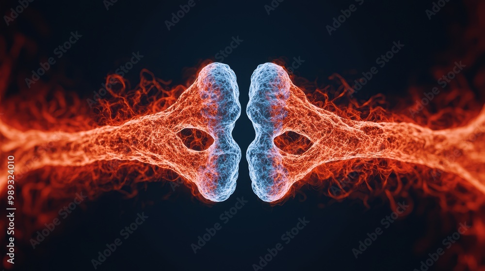 Poster abstract visualization of synaptic connections in neurons
