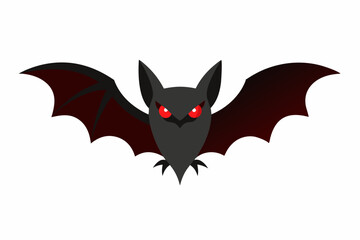 Obraz premium Simple vampire bat vector design on a white background