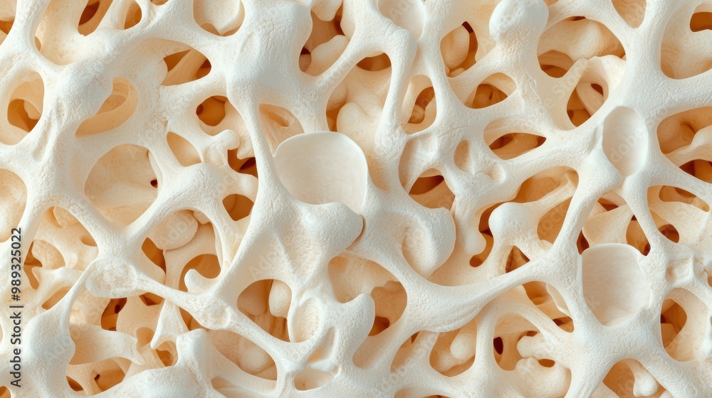 Wall mural Intricate Structure of Bone Tissue Under Microscope