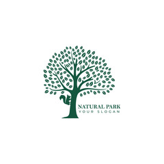 Obraz premium NATURE PARK natural park logo National Park Service Logo tree landscapes park logo