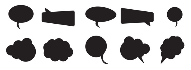 Fototapeta premium Speech and thought bubbles icon set vector