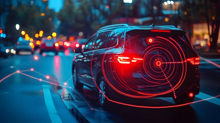 GPS tracking pulsing signal. A vehicle transmitting gps signal. Searching car location