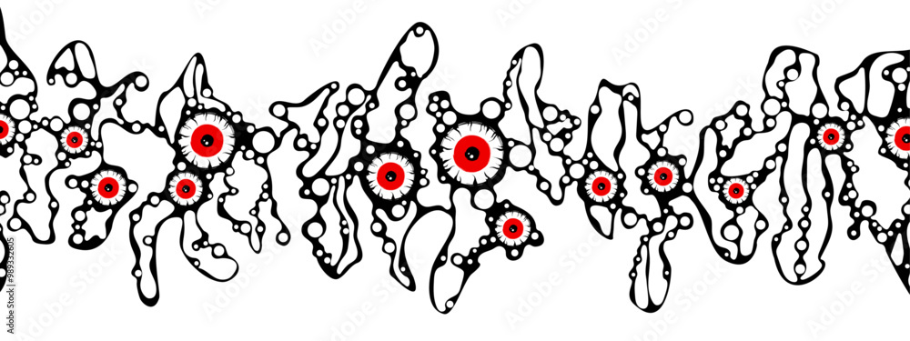 Aufkleber abstract background frame for halloween. the pattern is a chaotic spider. plexus of lines and dots. 