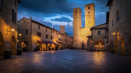 Late night in San Gimignano.