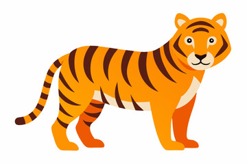 , Cute Tiger vector art and illustration