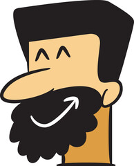 Beard Man Character Illustration