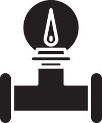 Gauge and Pipe Glyph Icon