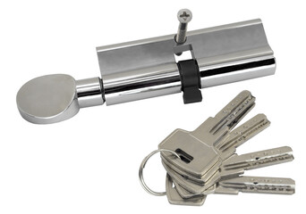 The cylinder of the lock with a keys