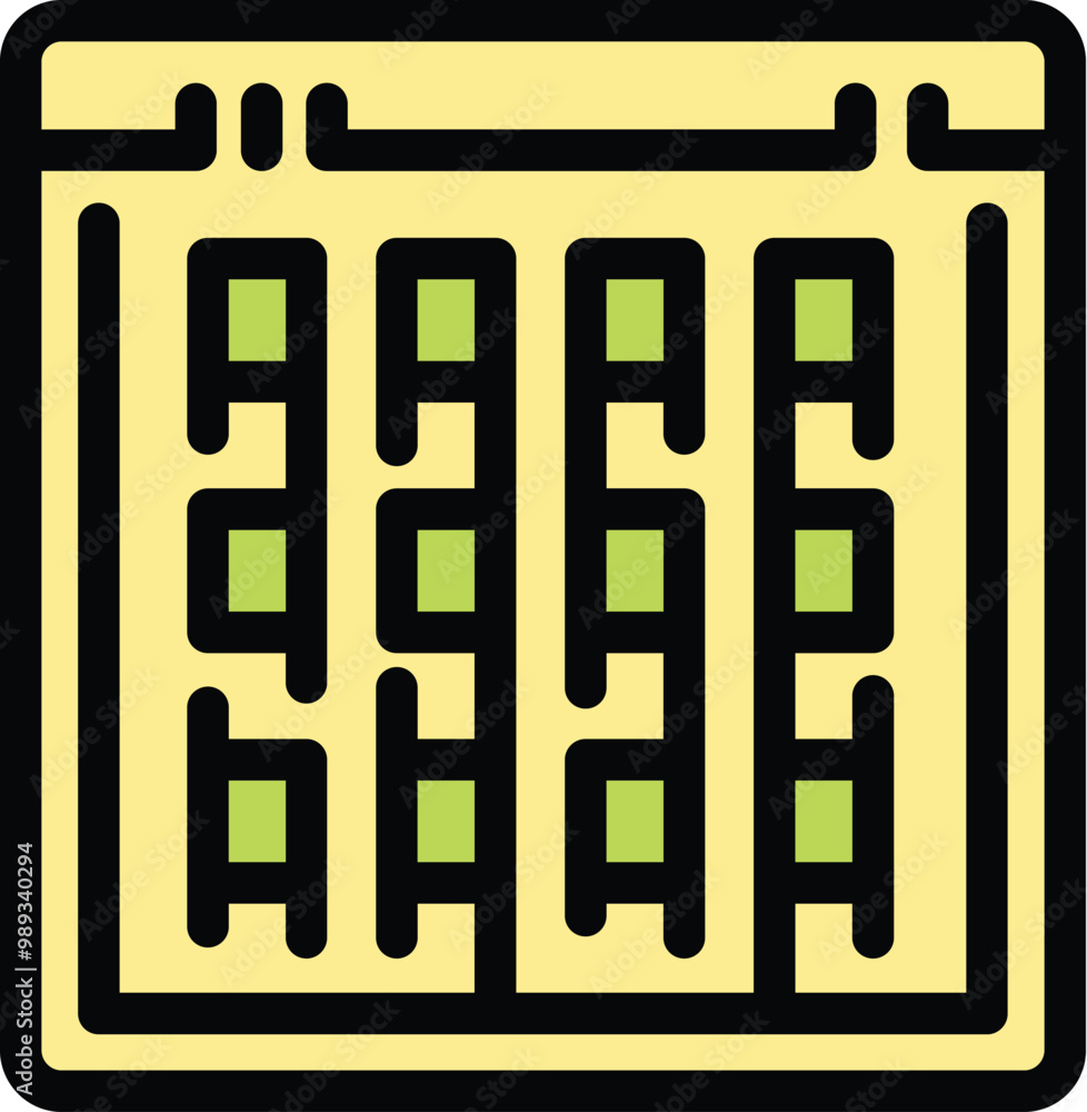 Poster this vector illustration features a webpage showing a building with multiple apartments, ideal for r