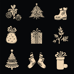 Christmas Icon and Elements Collection 