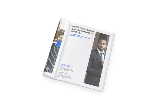 Folded Page Magazine Mockup 01