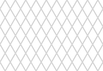 Fototapeta premium Abstract Seamless Geometric Diamonds Pattern. Thin Line Texture. White Textured Background. 