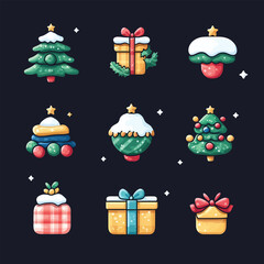 Christmas Icon and Elements Collection 
