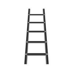 Ladder simple icon. Wood step ladders.