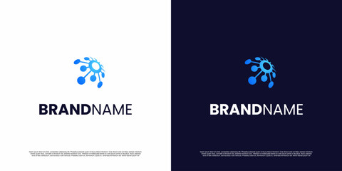 Global tech logo design, Global network logo design