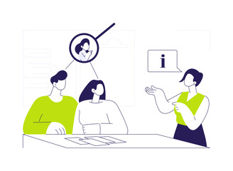 Family assessment abstract concept vector illustration.