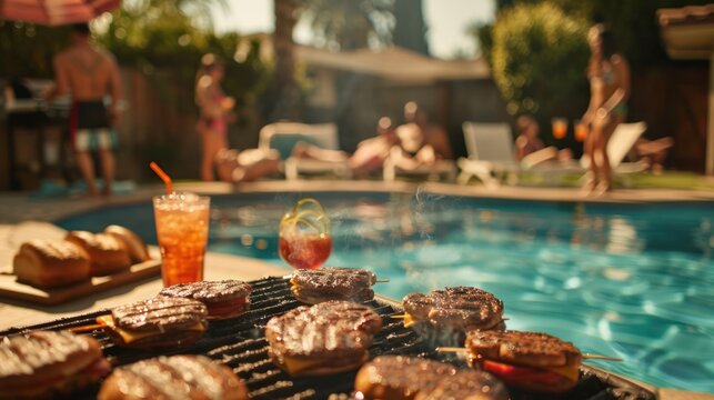 Summer BBQ by the Pool