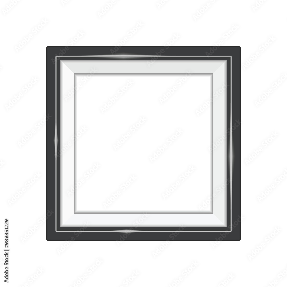 Poster realistic photo frame template. black, blank picture frames for image or text. modern design element