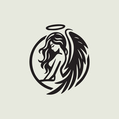 angel girl logo on a light background