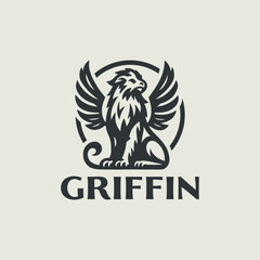 Obraz premium vector logo griffin sign on a light background