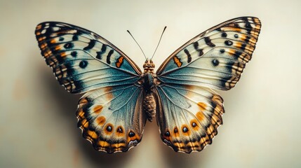 Close Up View of a Colorful Butterfly with Detailed Wings