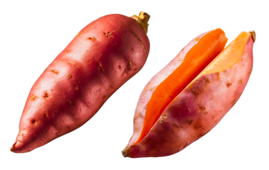 red delicious sweet potato png with transparent background.