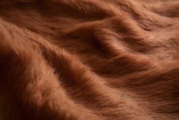 Close-Up Texture of Brown Felt Fabric with Delicate Fur-Like Patterns
