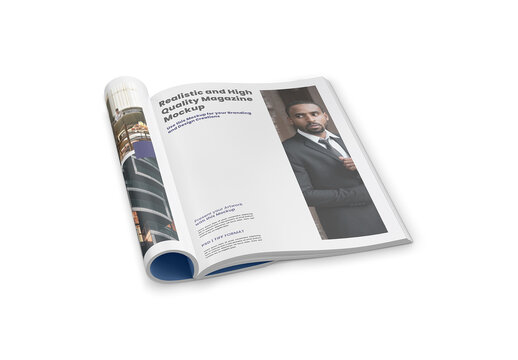 Folded Page Magazine Mockup 02