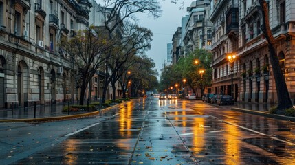 Fototapeta premium Rainy Day in the City