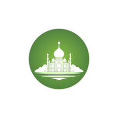 mosque logo icon vector