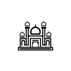 mosque logo icon vector