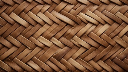 Natural Rattan Weave Pattern Texture Background