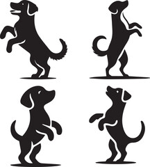 dog silhouette, dog icon, dog vector, 
